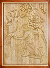 Wizja Świętego Huberta – płaskorzeźba z drewna lipowego (1)
