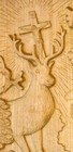 Wizja Świętego Huberta – płaskorzeźba z drewna lipowego (6)