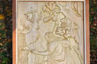 Wizja Świętego Huberta – płaskorzeźba z drewna lipowego (3)