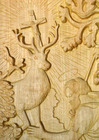 Wizja Świętego Huberta – płaskorzeźba z drewna lipowego (5)