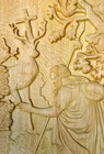Wizja Świętego Huberta – płaskorzeźba z drewna lipowego (4)
