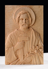 Święty Józef Robotnik – płaskorzeźba z drewna lipowego (3)